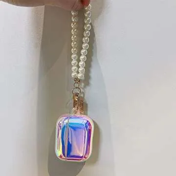 ZHIRUAN Compatible with Airpod Pro Case (2019) Earbuds Case Protective Cover Skin with Pearl Keychain Airpod Accessories Compatible with AirPod Charging Case (Colorful)