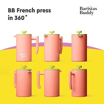 BaristasBuddy Cute Pink French Press - Stylish Coffee Maker