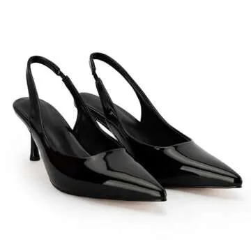 heelchic Metallic Pumps for Women - Stylish Slingbacks