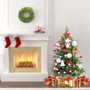 3FT Pre-lit Mini Christmas Tree with LED Lights