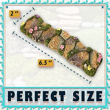 Twig & Flower Miniature Fairy Garden Walkway with Flowers