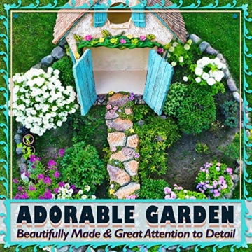 Twig & Flower Miniature Fairy Garden Walkway with Flowers