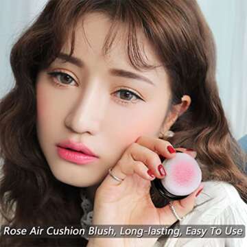 Highly Pigmented Air Cushion Blush for All-Day Glow