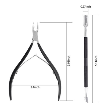 Ejiubas Stainless Steel Cuticle Trimmer Nipper Set for Perfect Nails
