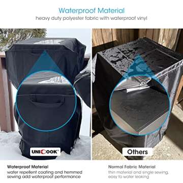 Unicook 30 Inch Heavy Duty Smoker Cover for All Weather