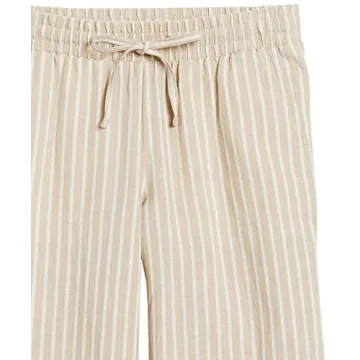 Amazon Essentials Women's Linen Blend Wide Leg Summer Pants
