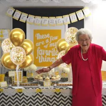 TONIFUL 4 Set Gold Balloon Centerpieces for Table, Gold Party Decorations Balloon Stand Centerpiece Table Decorations For Birthday Decorations Graduation Decorations New Years 2025