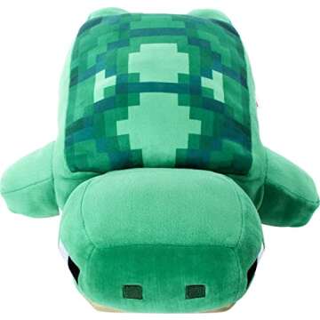 Mattel Minecraft Plush Turtle 12-inch Stuffed Animal Figure, Inspired by Video Game Character, Collectible Toy