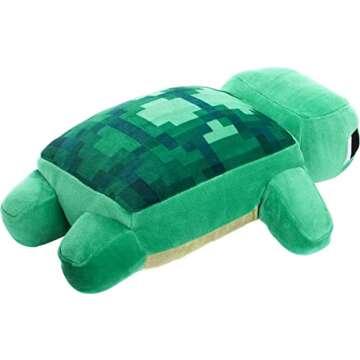 Mattel Minecraft Plush Turtle 12-inch Stuffed Animal Figure, Inspired by Video Game Character, Collectible Toy
