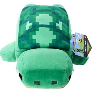 Mattel Minecraft Plush Turtle 12-inch Stuffed Animal Figure, Inspired by Video Game Character, Collectible Toy