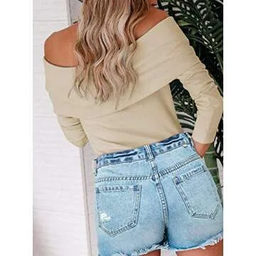 Chic Fall Off The Shoulder Ribbed Knit Jumpsuit