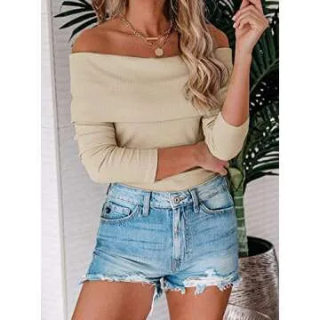 Chic Fall Off The Shoulder Ribbed Knit Jumpsuit