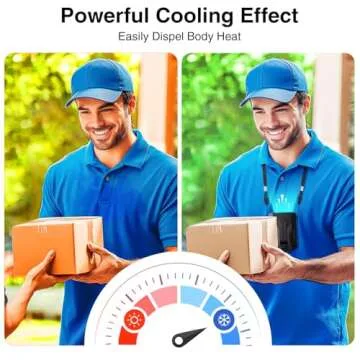 Portable Fan 4000mAh Rechargeable with 4 Speeds and Strong Airflow