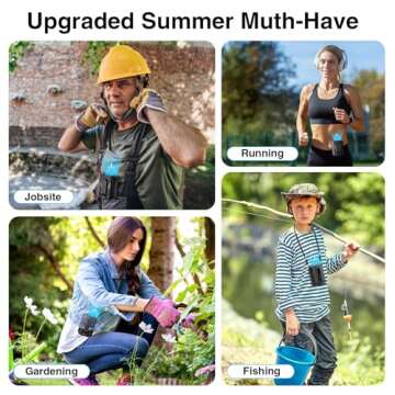 Portable Fan 4000mAh Rechargeable with 4 Speeds and Strong Airflow