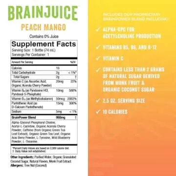 BrainJuice Energy & Focus Shot for Optimal Brain Health