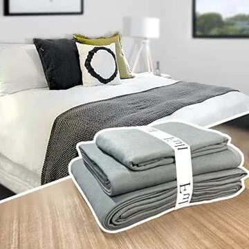 MINAYI 8 Pieces Bed Sheet Storage Organizer -Sheet Keeper Linen Sheet Organizer Labels for Bed Sheets, Clothes, Blankets etc - Sheet Set Organizer for Closet Storage Bed Bands (A)…
