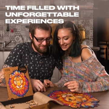 UNIDRAGON Unique Mysterious Lion Wooden Puzzle for Adults