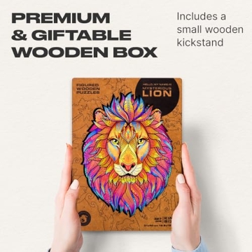 UNIDRAGON Unique Mysterious Lion Wooden Puzzle for Adults