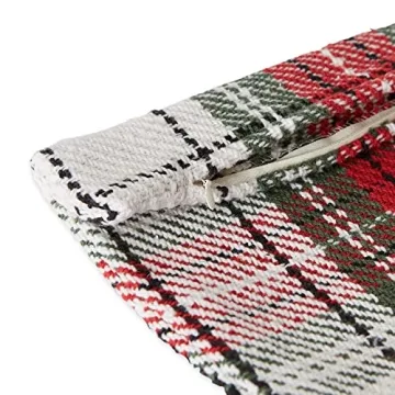 DII Eco-Friendly Christmas Plaid Pillow Covers Set of 2