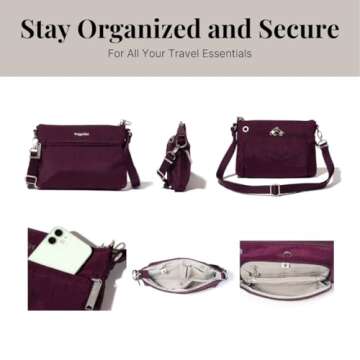 Baggallini Securtex Anti-Theft Memento Crossbody Bag
