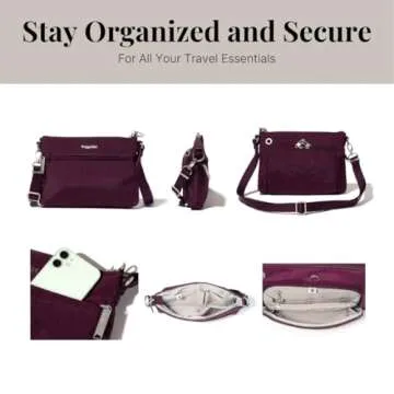 Baggallini Securtex Anti-Theft Memento Crossbody Bag