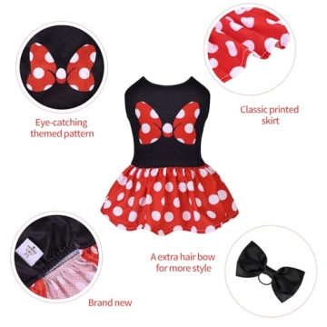 CuteBone Dog Mesh Dress Puppy Sundress – Perfect Fit for Small Dogs!