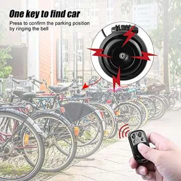Accolmile Electric Bike Horn Anti-Theft Motion Sensor Alarm with Remote Controller, Waterproof Bike Bell Loudly Sound Ring Bell for Mountain Bike, Scooter,Road Bike USB Rechargeable Ebike Bell