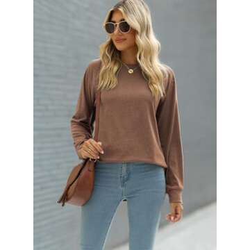 ZUPELL Women's Fall Tunic Sweatshirt for Stylish Comfort