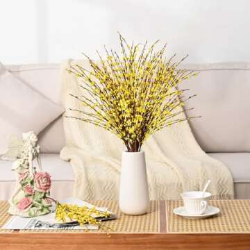 Dolicer Artificial Flowers Artificial Jasmine Flowers Fake Flower for Wedding DIY Floral Art Plant H...