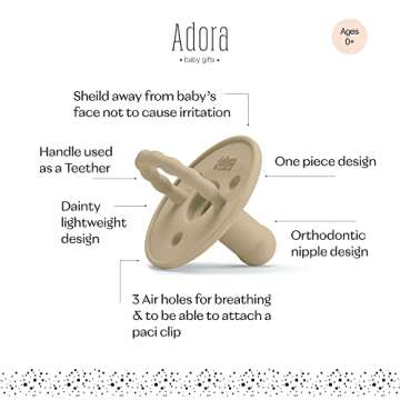 Baby Soother Pacifiers - Silicone Newborn Essentials Set of 2