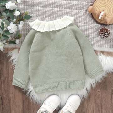 Cute Baby Girl Sweater Cardigan for Fall Winter Wear