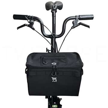 TWTOPSE 15L Foldable Bicycle Basket for Brompton