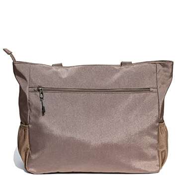 ESVAN LARGE BEACH BAG Water Resistant Lightweight 20 inch Women Oversize Tote Bag for Gym Beach Travel Pool Yoga Nurse (GOLDEN Khaki)