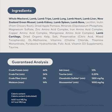 ZIWI Peak Air-Dried Cat Food – Mackerel & Lamb - All Natural, High Protein, Grain Free, Limited Ingredient w/ Superfoods (14oz)