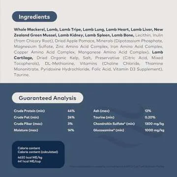 ZIWI Peak Air-Dried Cat Food – Mackerel & Lamb - All Natural, High Protein, Grain Free, Limited Ingredient w/ Superfoods (14oz)