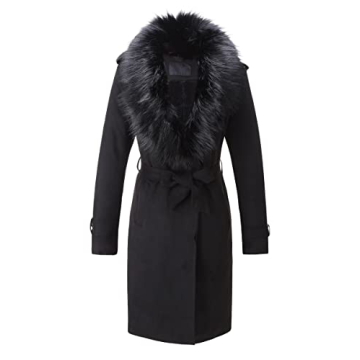 Chic Women's Faux Suede Leather Trench Coat for Winter