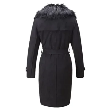 Chic Women's Faux Suede Leather Trench Coat for Winter