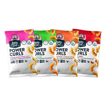 LesserEvil Himalayan Pink Salt Grain Free Power Curls, No Artificial Ingredients, Egg White, 4 Ounce (Pack of 6)