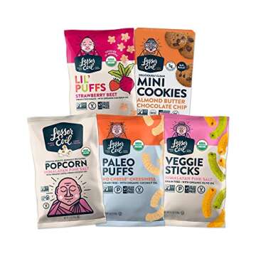 LesserEvil Himalayan Pink Salt Grain Free Power Curls, No Artificial Ingredients, Egg White, 4 Ounce (Pack of 6)