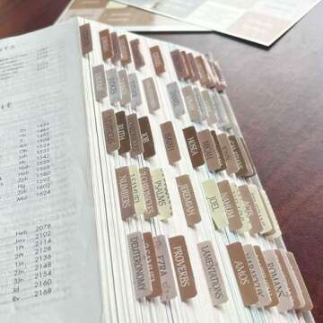 Laminated Bible Tabs, Reposition Large Print Stickers, Easy to Read and Apply Bible Tabs for Women a...