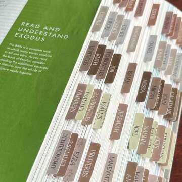 Laminated Bible Tabs, Reposition Large Print Stickers, Easy to Read and Apply Bible Tabs for Women and Man (Coffee Style)
