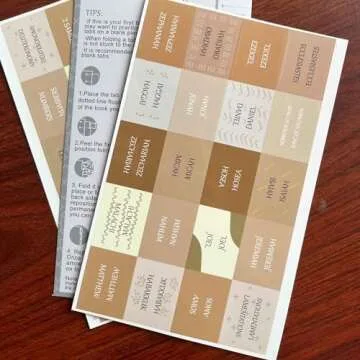 Laminated Bible Tabs, Reposition Large Print Stickers, Easy to Read and Apply Bible Tabs for Women and Man (Coffee Style)