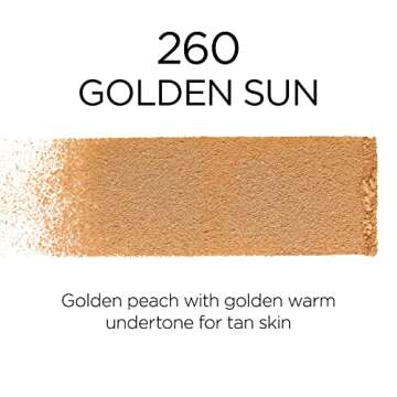 L'Oreal Paris Makeup Infallible Fresh Wear Foundation in a Powder, Up to 24H Wear, Waterproof, Golden Sun, 0.31 oz.