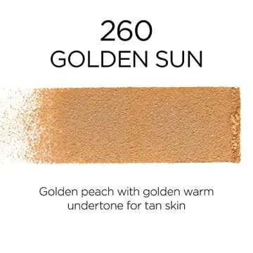 L'Oreal Paris Makeup Infallible Fresh Wear Foundation in a Powder, Up to 24H Wear, Waterproof, Golden Sun, 0.31 oz.