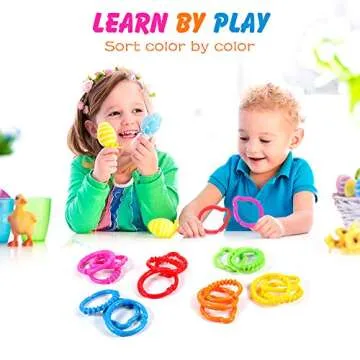 HAHA Baby Link-to-Go Connecting Rings Toy Hanging Stroller Car Seat Crib Playmat Attach Toys Infant Newborn Boy Girl Clip On Early Education Learning Travel Accessory Set