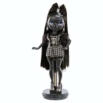 Rainbow High Shadow Series 1 Shanelle Onyx- Grayscale Fashion Doll. 2 Black Designer Outfits to Mix ...