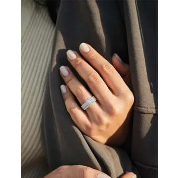 IMOLOVE Moissanite Halo Engagement Rings for Women Halo Rings for Women Wedding Rings 1.64ct D Color VVS1 Clarity Round Cut Moissanite Ring in Sterling Silver plated with 18K Gold-8