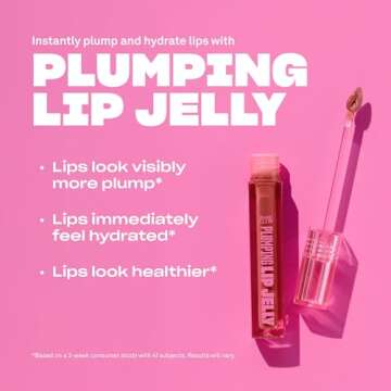 BABE ORIGINAL Glow Plumping Lip Jelly For Thicker Lips - High Shine Lip Gloss for Moisturizing, Hydrating and Soothing Lips, Blush