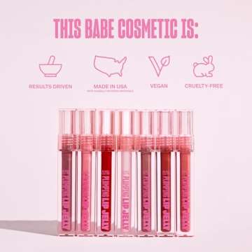 BABE ORIGINAL Glow Plumping Lip Jelly For Thicker Lips - High Shine Lip Gloss for Moisturizing, Hydrating and Soothing Lips, Blush