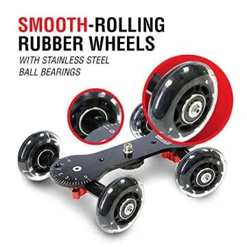 Vidpro SK-22 Dolly for DSLR Cameras - Smooth Panning Tool